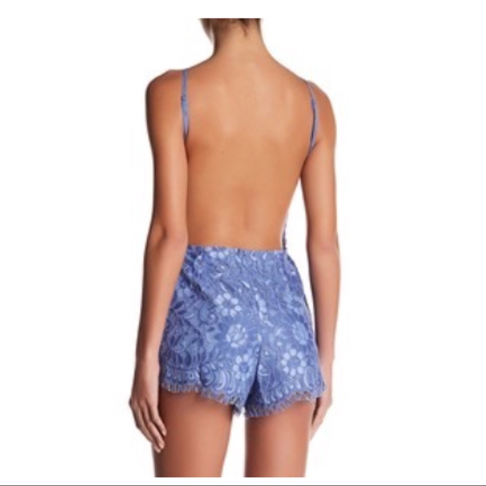 NBD LACE BACKLESS ROMPER - Picture 2 of 3